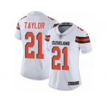 Women's Nike Cleveland Browns #21 Jamar Taylor Vapor Untouchable Limited White NFL Jersey