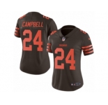 Women's Nike Cleveland Browns #24 Ibraheim Campbell Limited Brown Rush NFL Jersey