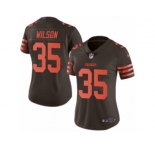 Women's Nike Cleveland Browns #35 Howard Wilson Limited Brown Rush NFL Jersey