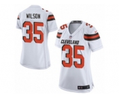 Women's Nike Cleveland Browns #35 Howard Wilson Limited White NFL Jersey