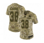 Women's Nike Cleveland Browns #38 T. J. Carrie Limited Camo 2018 Salute to Service NFL Jersey