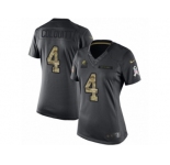 Women's Nike Cleveland Browns #4 Britton Colquitt Limited Black 2016 Salute to Service NFL Jersey
