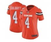 Women's Nike Cleveland Browns #4 Britton Colquitt Vapor Untouchable Limited Orange Alternate NFL Jersey