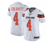 Women's Nike Cleveland Browns #4 Britton Colquitt Vapor Untouchable Limited White NFL Jersey