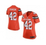 Women's Nike Cleveland Browns #42 Malcolm Johnson Limited Orange Alternate NFL Jersey