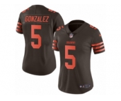 Women's Nike Cleveland Browns #5 Zane Gonzalez Limited Brown Rush NFL Jersey