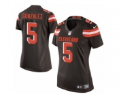 Women's Nike Cleveland Browns #5 Zane Gonzalez Limited Brown Team Color NFL Jersey