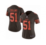 Women's Nike Cleveland Browns #51 Jamie Collins Limited Brown Rush NFL Jersey