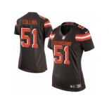 Women's Nike Cleveland Browns #51 Jamie Collins Limited Brown Team Color NFL Jersey