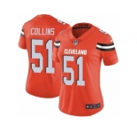 Women's Nike Cleveland Browns #51 Jamie Collins Vapor Untouchable Limited Orange Alternate NFL Jersey