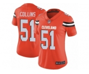 Women's Nike Cleveland Browns #51 Jamie Collins Vapor Untouchable Limited Orange Alternate NFL Jersey