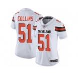 Women's Nike Cleveland Browns #51 Jamie Collins Vapor Untouchable Limited White NFL Jersey