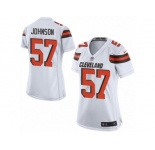 Women's Nike Cleveland Browns #57 Cam Johnson Limited White NFL Jersey