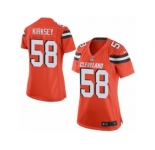 Women's Nike Cleveland Browns #58 Chris Kirksey Limited Orange Alternate NFL Jersey