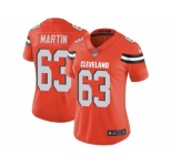 Women's Nike Cleveland Browns #63 Marcus Martin Vapor Untouchable Limited Orange Alternate NFL Jersey