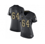 Women's Nike Cleveland Browns #64 JC Tretter Limited Black 2016 Salute to Service NFL Jersey