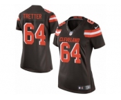 Women's Nike Cleveland Browns #64 JC Tretter Limited Brown Team Color NFL Jersey