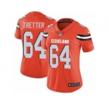 Women's Nike Cleveland Browns #64 JC Tretter Vapor Untouchable Limited Orange Alternate NFL Jersey