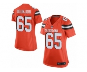 Women's Nike Cleveland Browns #65 Larry Ogunjobi Limited Orange Alternate NFL Jersey