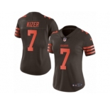 Women's Nike Cleveland Browns #7 DeShone Kizer Limited Brown Rush NFL Jersey