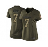 Women's Nike Cleveland Browns #7 DeShone Kizer Limited Green Salute to Service NFL Jersey