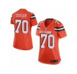 Women's Nike Cleveland Browns #70 Kevin Zeitler Limited Orange Alternate NFL Jersey