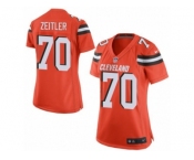 Women's Nike Cleveland Browns #70 Kevin Zeitler Limited Orange Alternate NFL Jersey