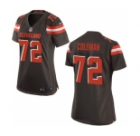Women's Nike Cleveland Browns #72 Shon Coleman Brown Team Color NFL Jersey