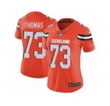 Women's Nike Cleveland Browns #73 Joe Thomas Vapor Untouchable Limited Orange Alternate NFL Jersey