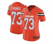 Women's Nike Cleveland Browns #73 Joe Thomas Vapor Untouchable Limited Orange Alternate NFL Jersey