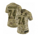 Women's Nike Cleveland Browns #74 Chris Hubbard Limited Camo 2018 Salute to Service NFL Jersey