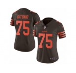 Women's Nike Cleveland Browns #75 Joel Bitonio Limited Brown Rush NFL Jersey