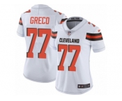 Women's Nike Cleveland Browns #77 John Greco Vapor Untouchable Limited White NFL Jersey