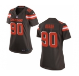 Women's Nike Cleveland Browns #90 Emmanuel Ogbah Brown Team Color NFL Jersey