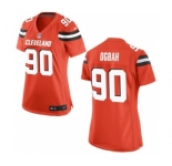 Women's Nike Cleveland Browns #90 Emmanuel Ogbah Orange Alternate NFL Jersey