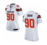 Women's Nike Cleveland Browns #90 Emmanuel Ogbah White NFL Jersey