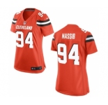 Women's Nike Cleveland Browns #94 Carl Nassib Orange Alternate NFL Jersey