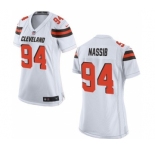 Women's Nike Cleveland Browns #94 Carl Nassib White NFL Jersey