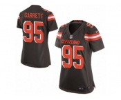 Women's S Browns #95 Myles Garrett Brown Team Color Stitched NFL New Elite Jersey