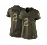nike women nfl jerseys cleveland browns #2 manziel army green[nike Limited Salute To Service]