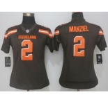 nike women nfl jerseys cleveland browns #2 manziel brown[nike limited][new style]