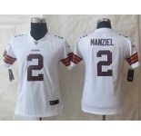 nike women nfl jerseys cleveland browns #2 manziel white[nike limited]