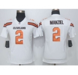 nike women nfl jerseys cleveland browns #2 manziel white[nike limited][new style]