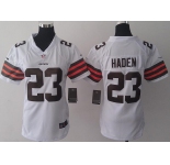 nike women nfl jerseys cleveland browns #23 joe haden white[nike]