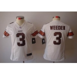 nike women nfl jerseys cleveland browns #3 weeden white[nike limited]