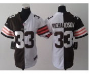 nike women nfl jerseys cleveland browns #33 richardson white-brown[nike split]