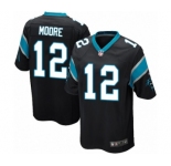 Men's Nike Carolina Panthers #12 DJ Moore Game Black Team Color NFL Jersey