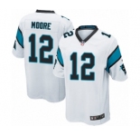 Men's Nike Carolina Panthers #12 DJ Moore Game White NFL Jersey