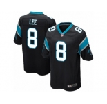 Men's Nike Carolina Panthers #8 Andy Lee Game Black Team Color NFL Jersey