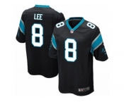 Men's Nike Carolina Panthers #8 Andy Lee Game Black Team Color NFL Jersey